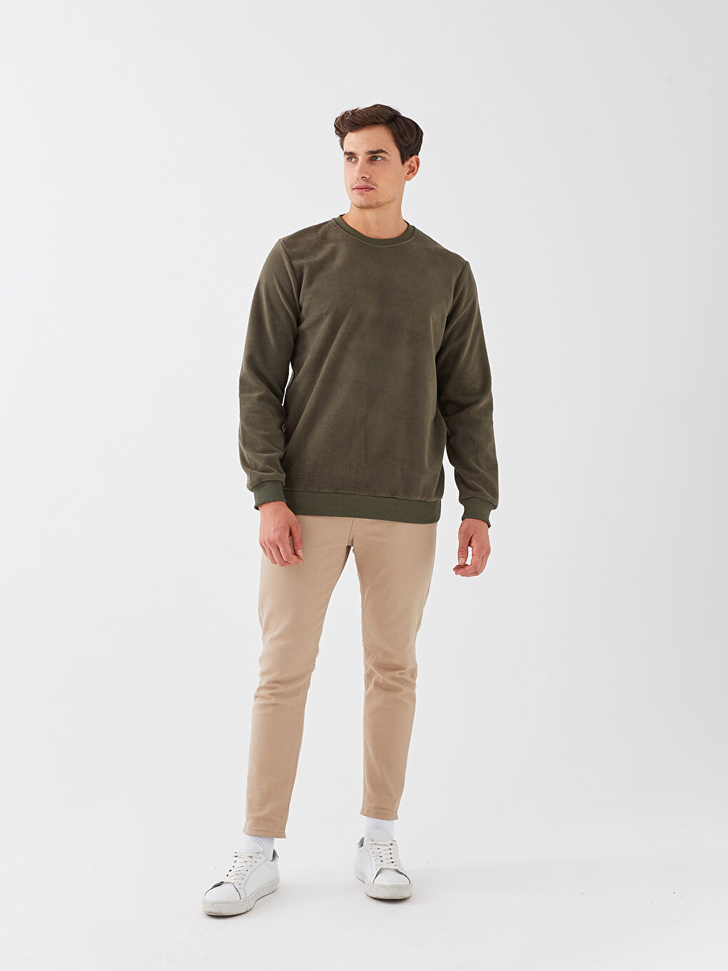 Свитшот Мужской с Круглым Вырезом и Длинным Рукавом из Флиса-1