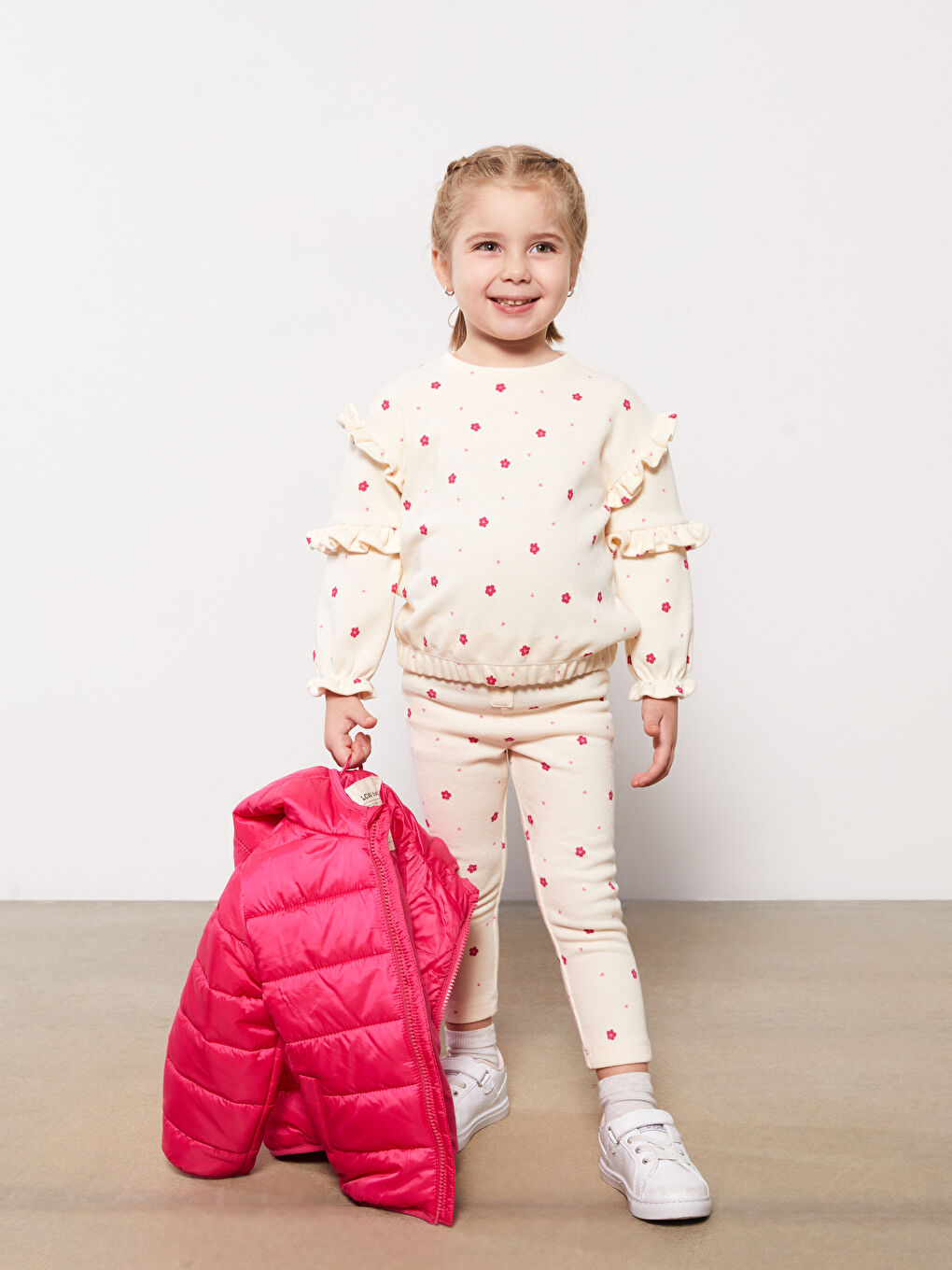 LCW baby Elastischer Bund Bedruckte Baby Mädchen Leggings -W2JA15Z1-LRA