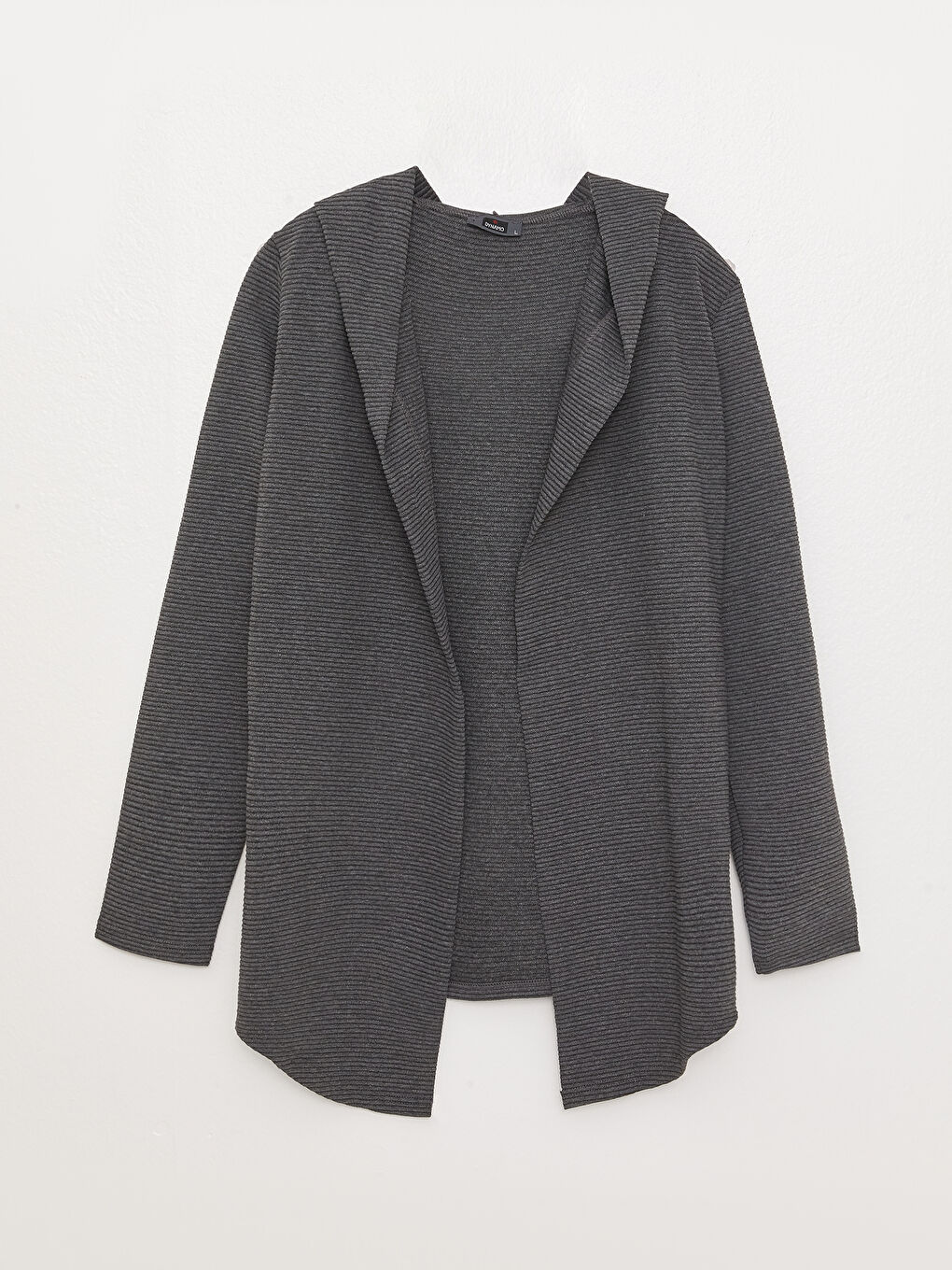 Antrasit Standart Kalıp Kapüşonlu Erkek Hırka