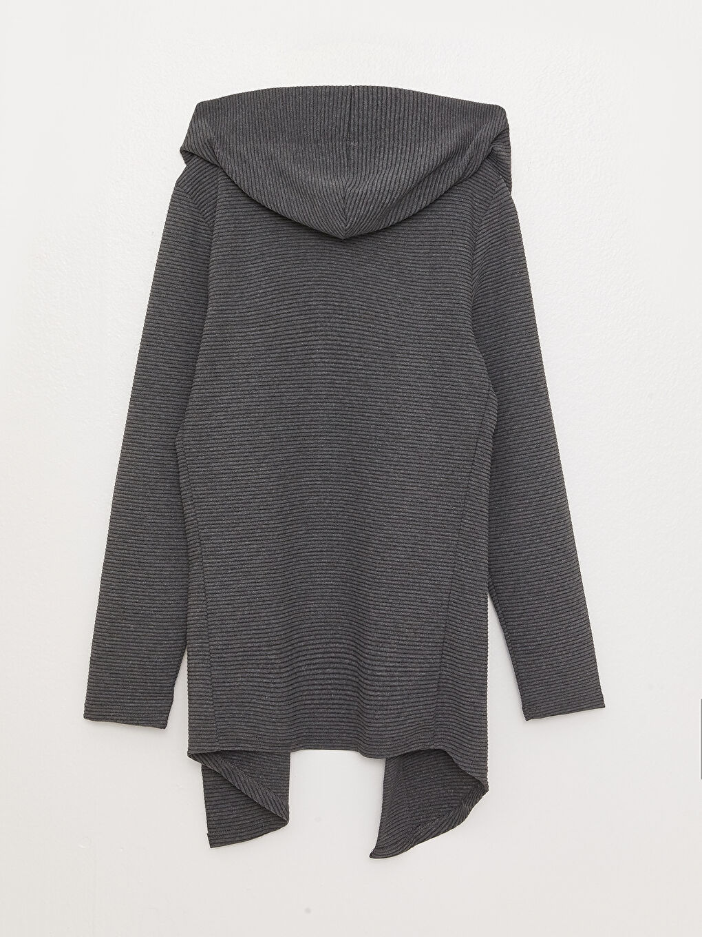 Antrasit Standart Kalıp Kapüşonlu Erkek Hırka-1