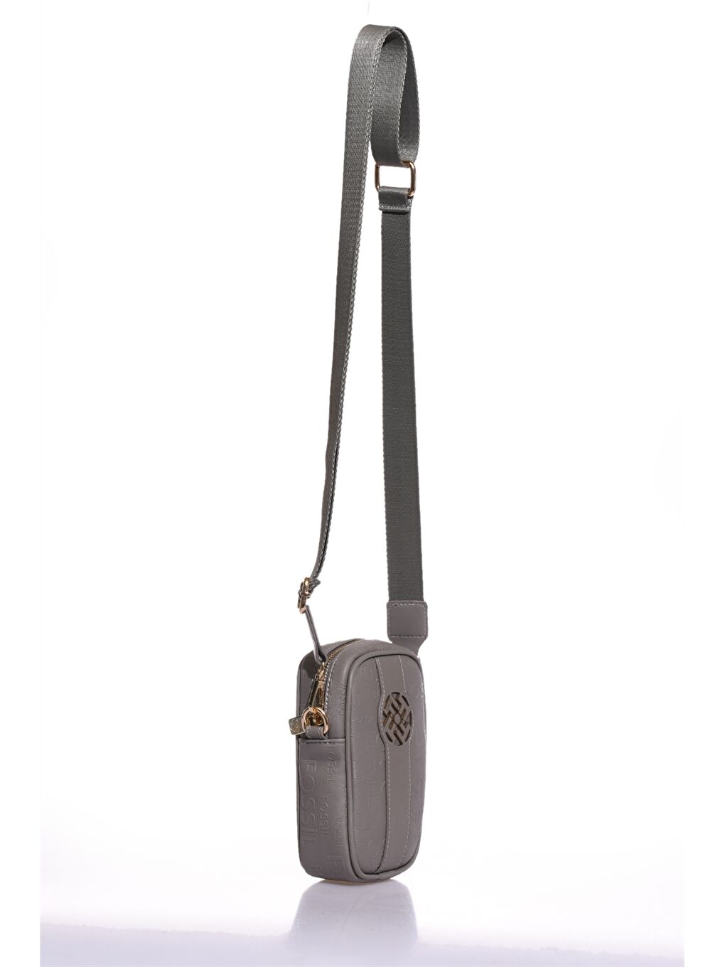 Kahverengi Deri Görünümlü Desenli Kadın Çapraz Çanta-1