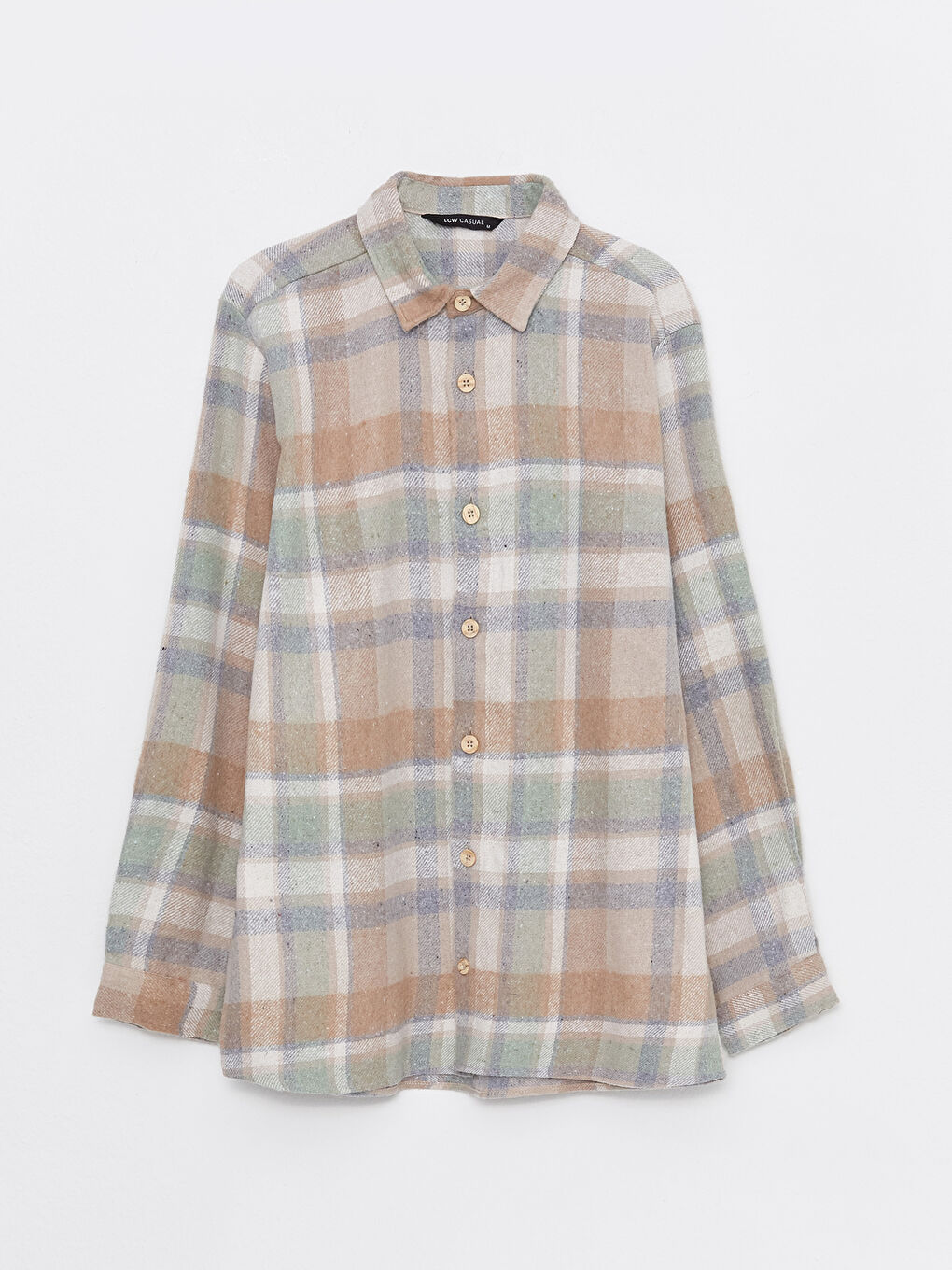 Kahverengi Regular Fit Uzun Kollu Ekose Erkek Oduncu Gömlek-5