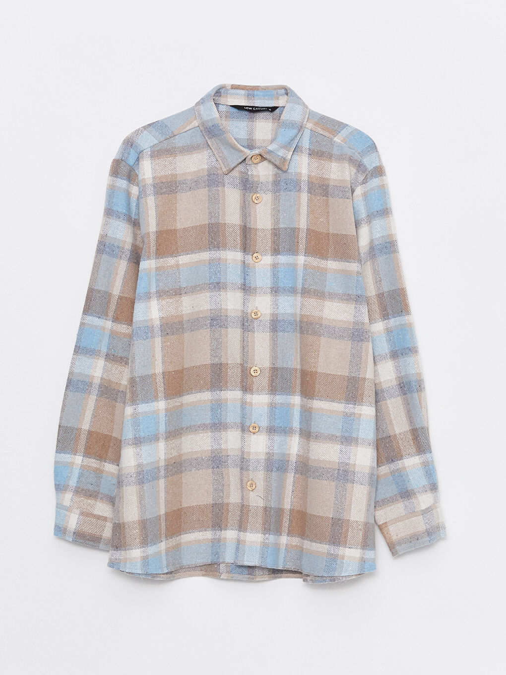 LCW ECO Regular Fit Long Sleeve Plaid Men's Flannel Shirt -W2JA35Z8-LLM