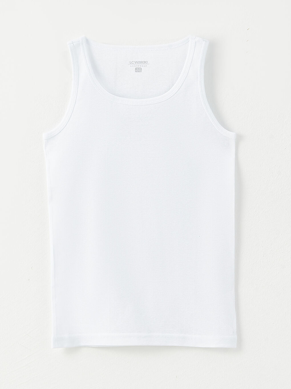 Beyaz Bisiklet Yaka Basic Pamuklu Erkek Çocuk Atlet 2'li-1