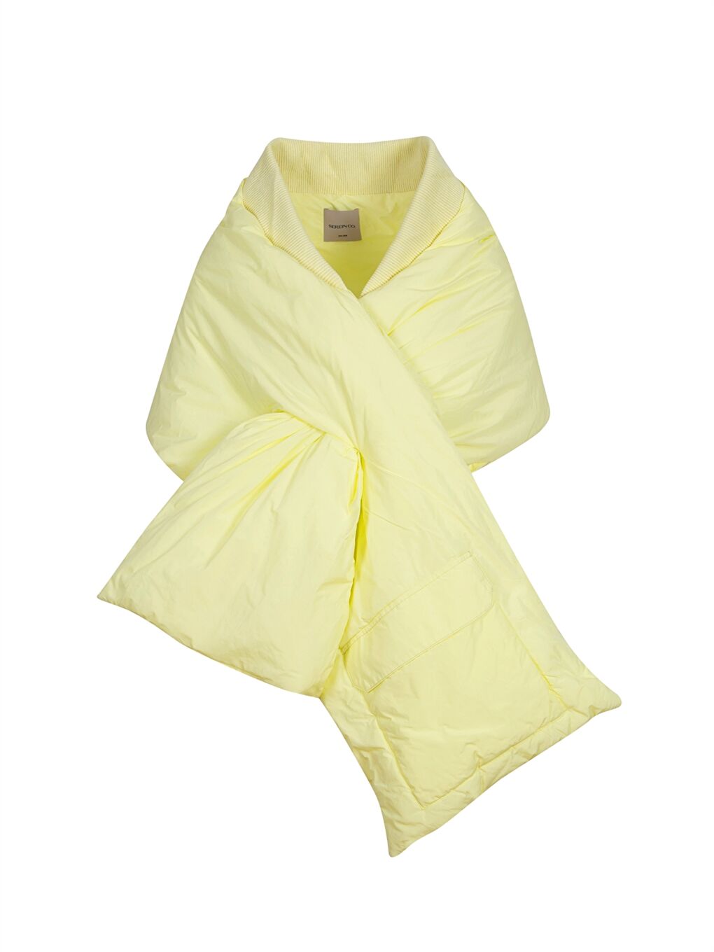 Sarı İçi Dolgulu Kadın Atkı-1