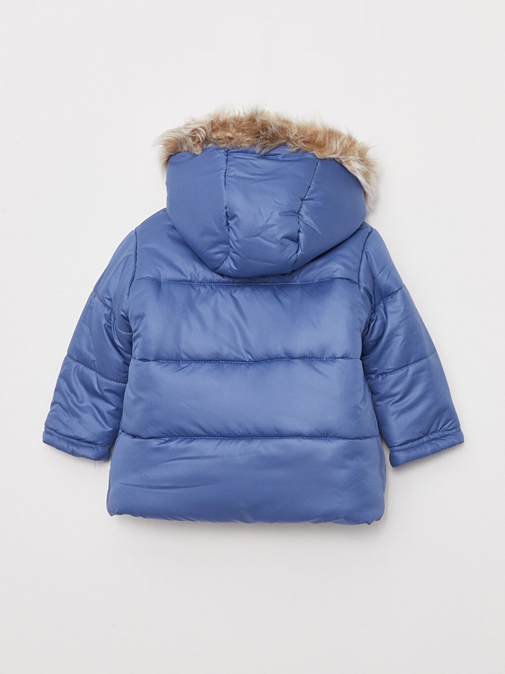 İndigo Kapüşonlu Uzun Kollu Erkek Bebek Şişme Mont ve Salopet Takım-2