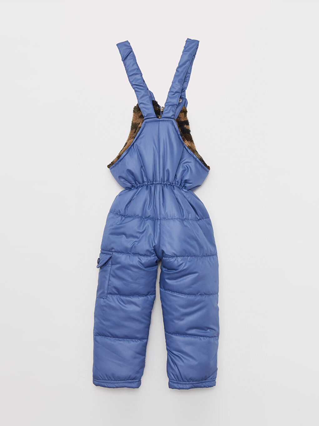 İndigo Kapüşonlu Uzun Kollu Erkek Bebek Şişme Mont ve Salopet Takım-4