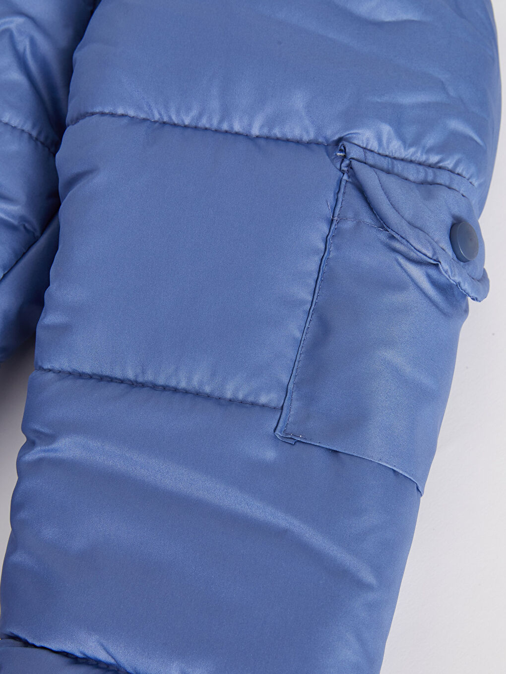 İndigo Kapüşonlu Uzun Kollu Erkek Bebek Şişme Mont ve Salopet Takım-8