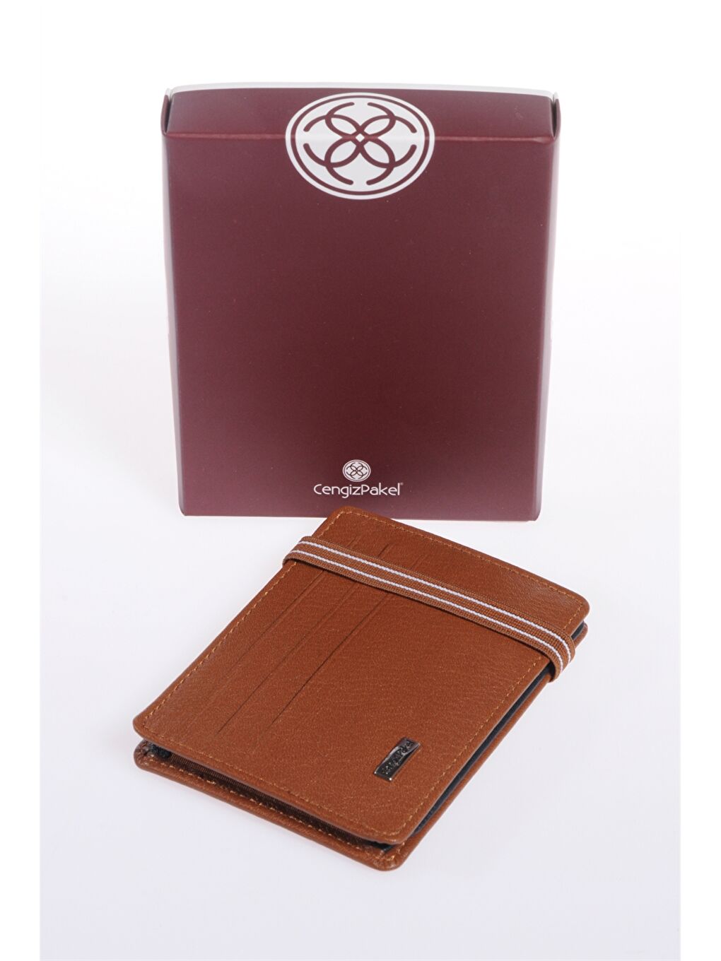 Ekru Hakiki Deri Erkek Kartlık