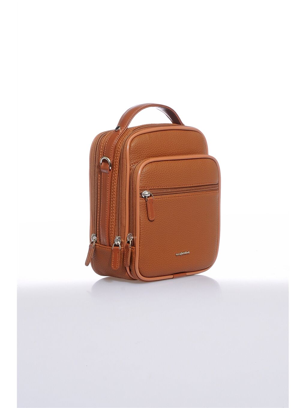 Ekru Deri Görünümlü Erkek El Çantası-1