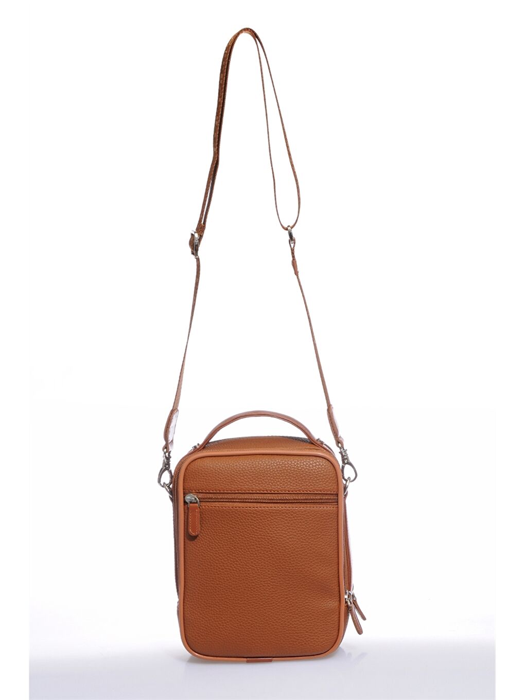 Ekru Deri Görünümlü Erkek El Çantası-2