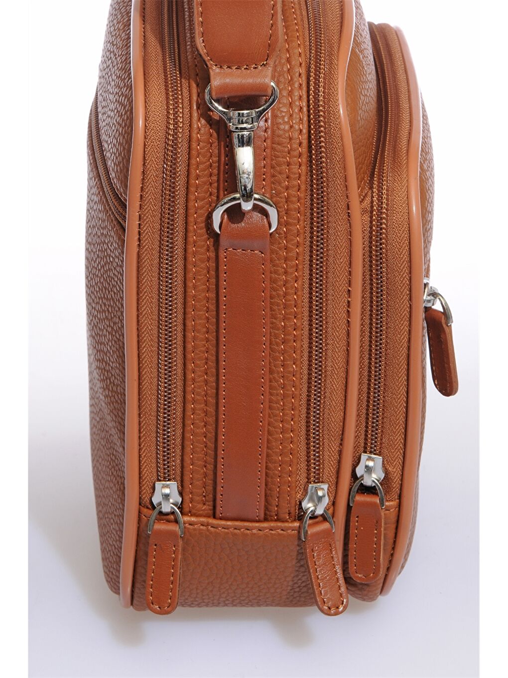 Ekru Deri Görünümlü Erkek El Çantası-3