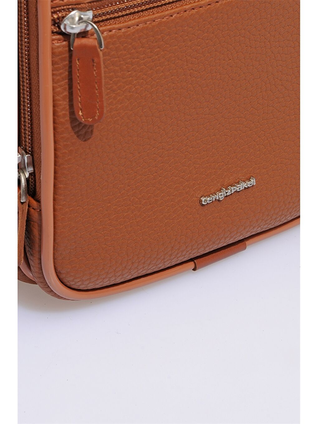 Ekru Deri Görünümlü Erkek El Çantası-4