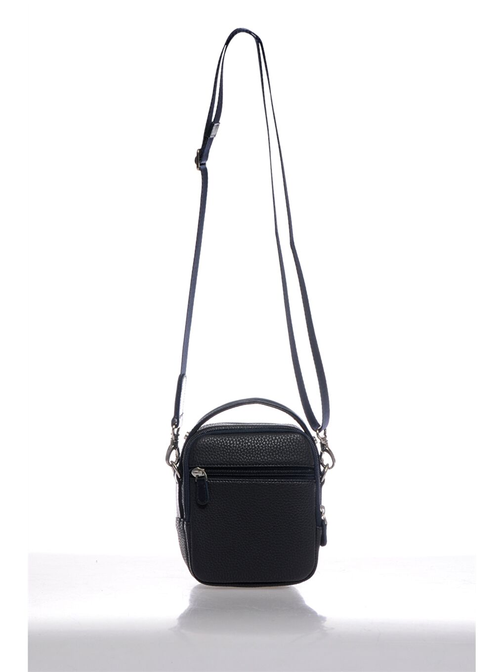 Lacivert Deri Görünümlü Erkek El Çantası-2