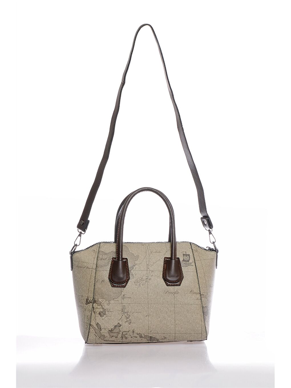 Karışık Deri Görünümlü Kadın El Çantası