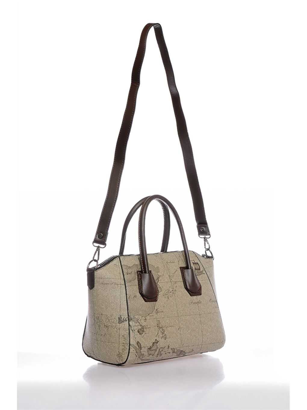 Karışık Deri Görünümlü Kadın El Çantası-1