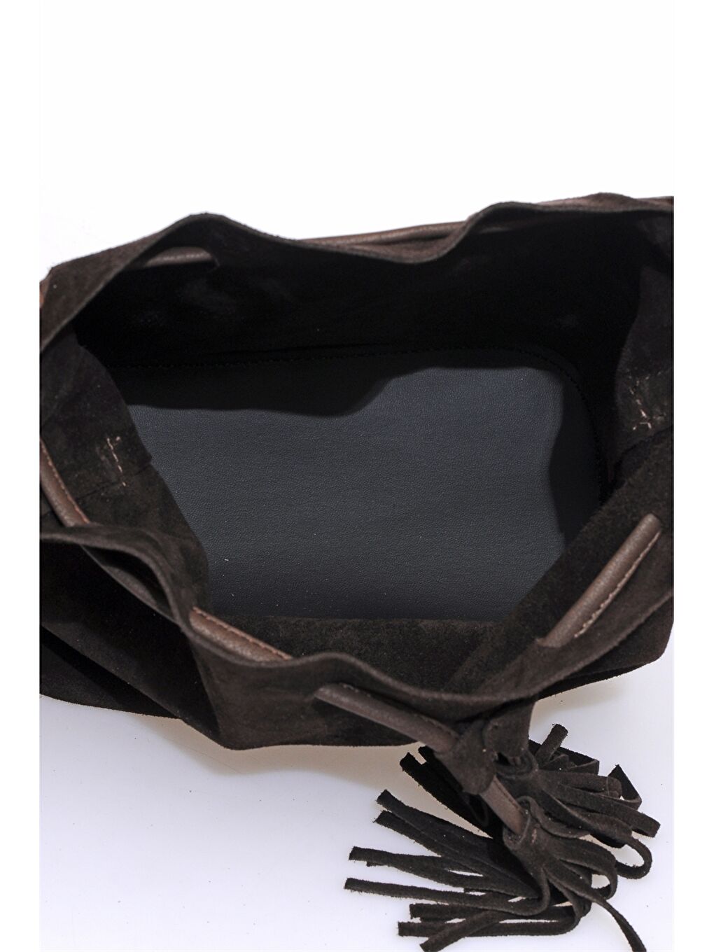 Kahverengi Süet Görünümlü Kadın Çapraz Çanta-3