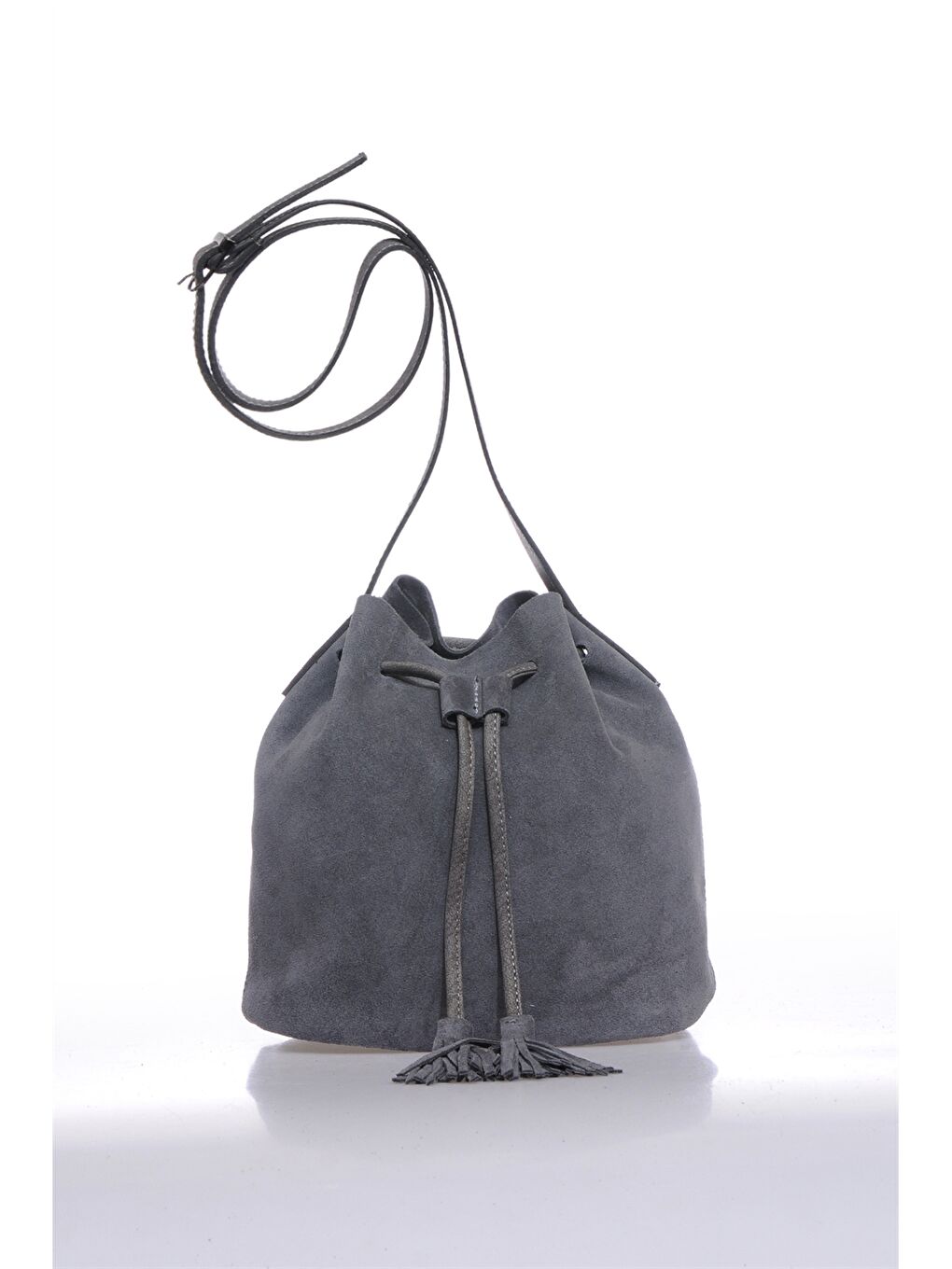 Siyah Süet Görünümlü Kadın Çapraz Çanta