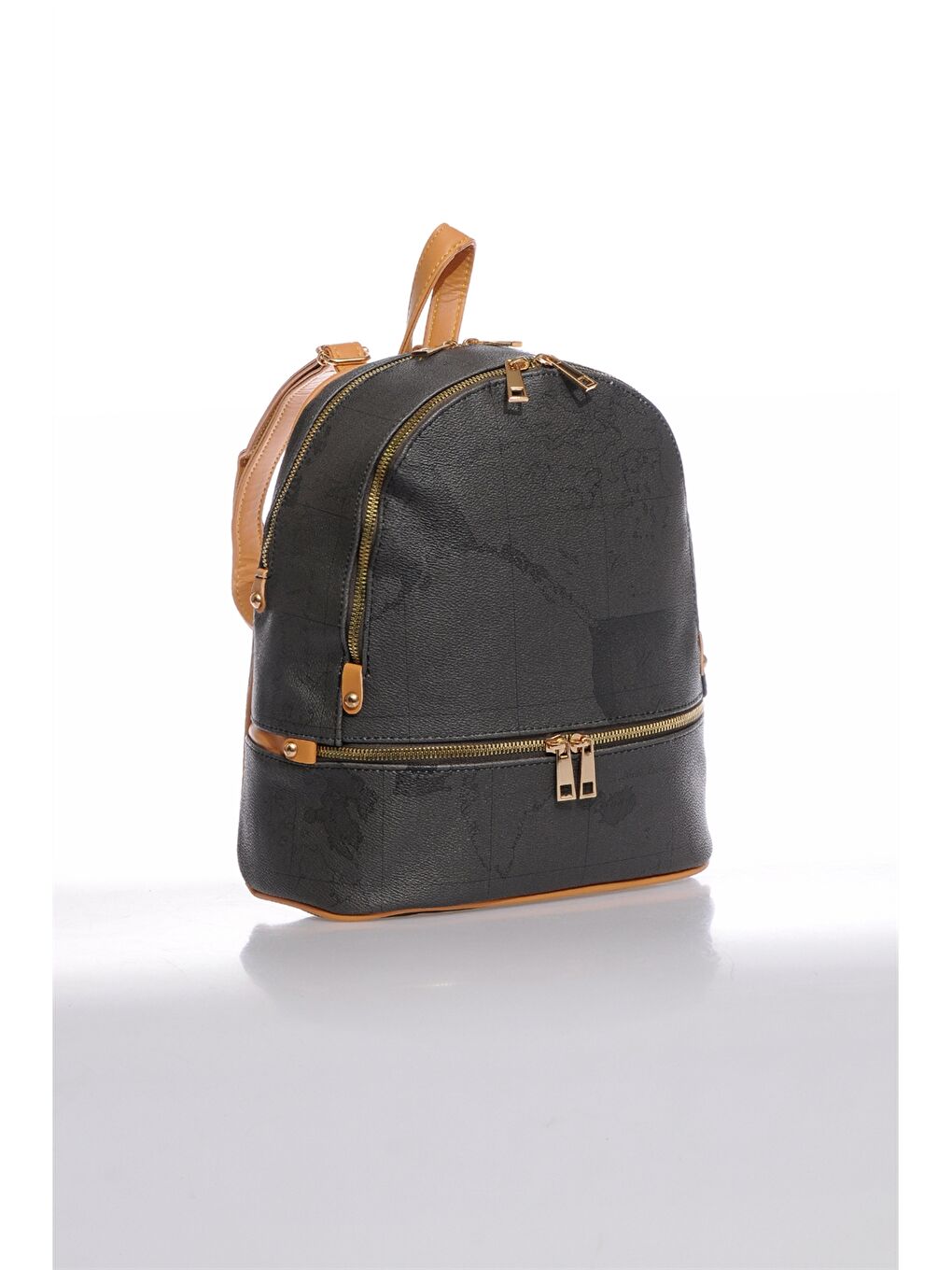 Karışık Deri Görünümlü Kadın Sırt Çantası-1