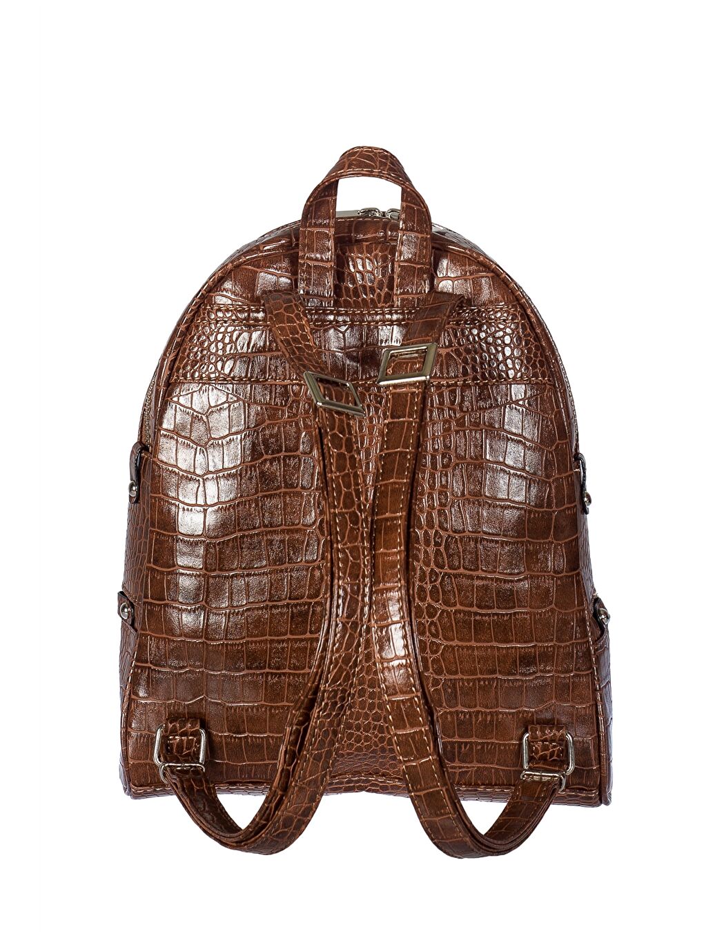 Bej Deri Görünümlü Kadın Sırt Çantası-1