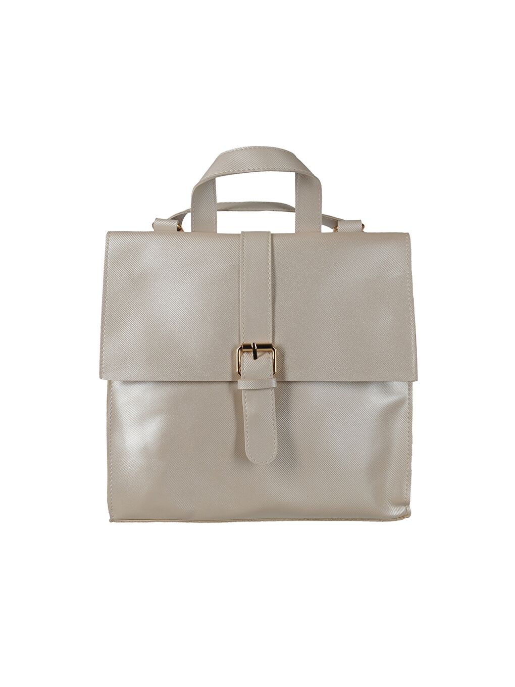 Ekru Deri Görünümlü Kadın Sırt Çantası