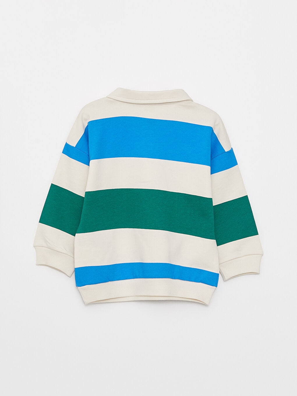 Polo Neck Long Sleeve Striped Baby Boy Sweatshirt -W2JC04Z1-LRA
