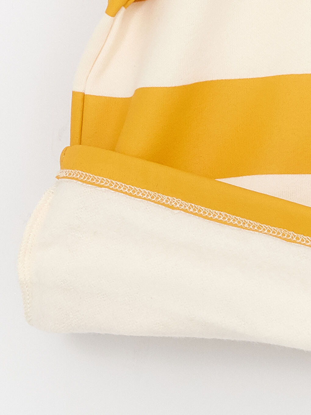 Sarı Polo Yaka Uzun Kollu Çizgili Erkek Bebek Sweatshirt-4