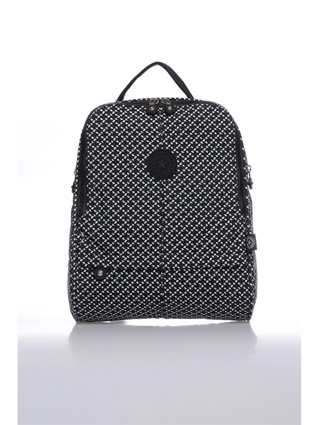 Siyah Desenli Kadın Sırt Çantası