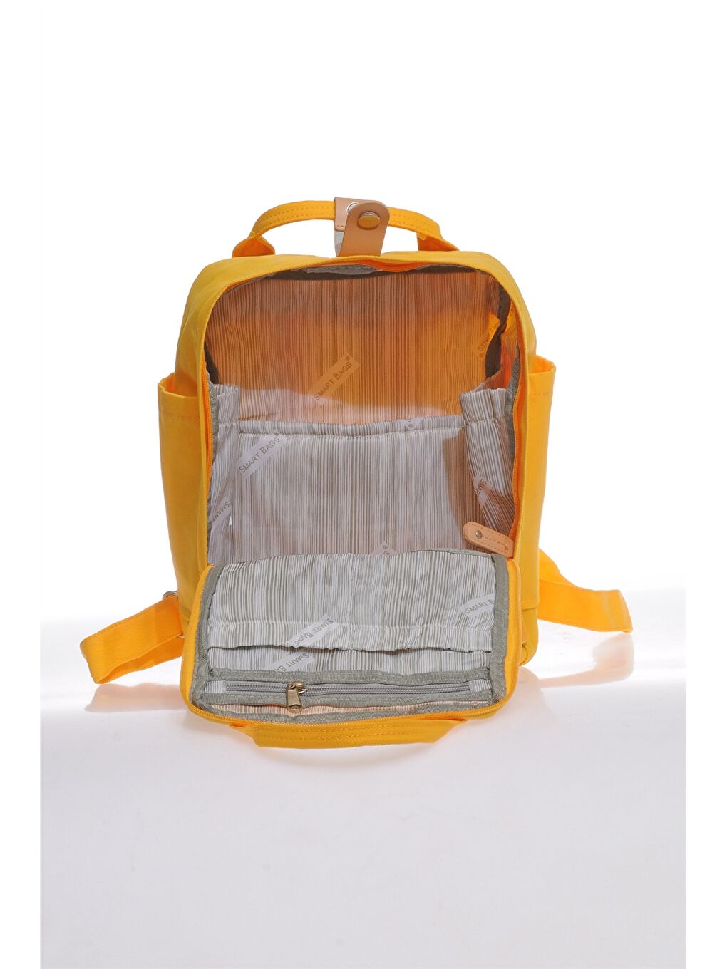 Sarı Kadın Düz Sırt Çantası-3