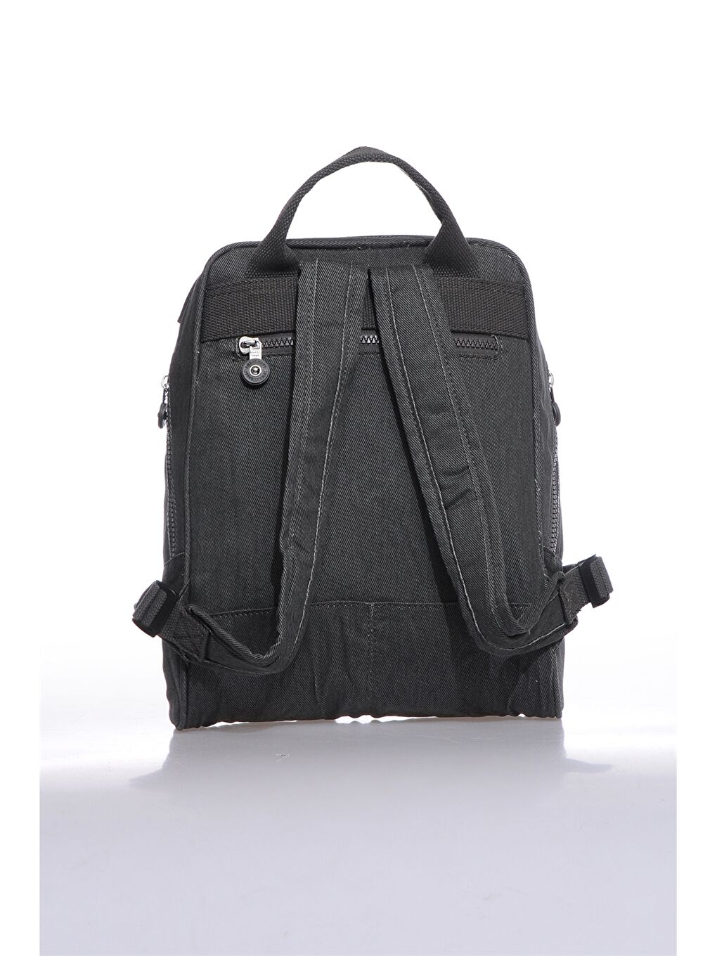 Antrasit Ayarlanabilir Askılı Fermuar Detaylı Kadın Sırt Çantası-2