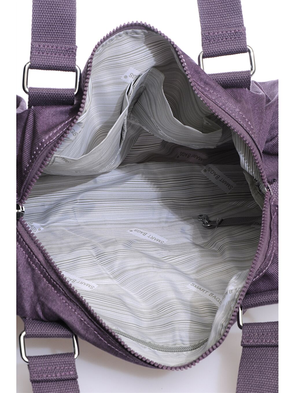 Mor Fermuarlı Spor Çantası-3