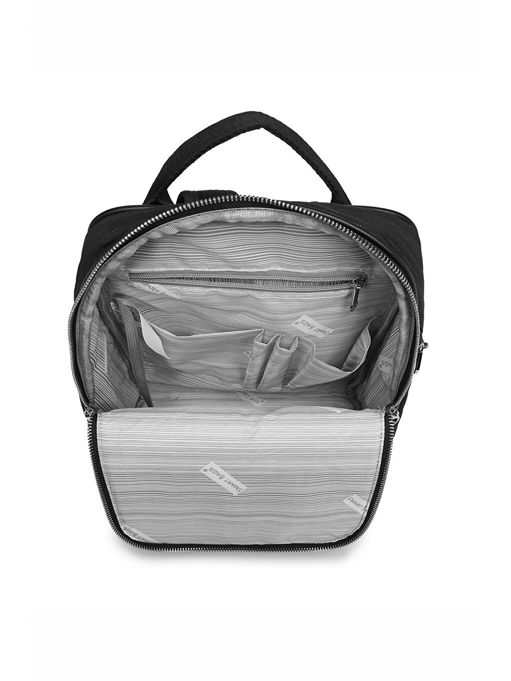 Kırmızı Ayarlanabilir Askılı Fermuar Detaylı Kadın Sırt Çantası-5