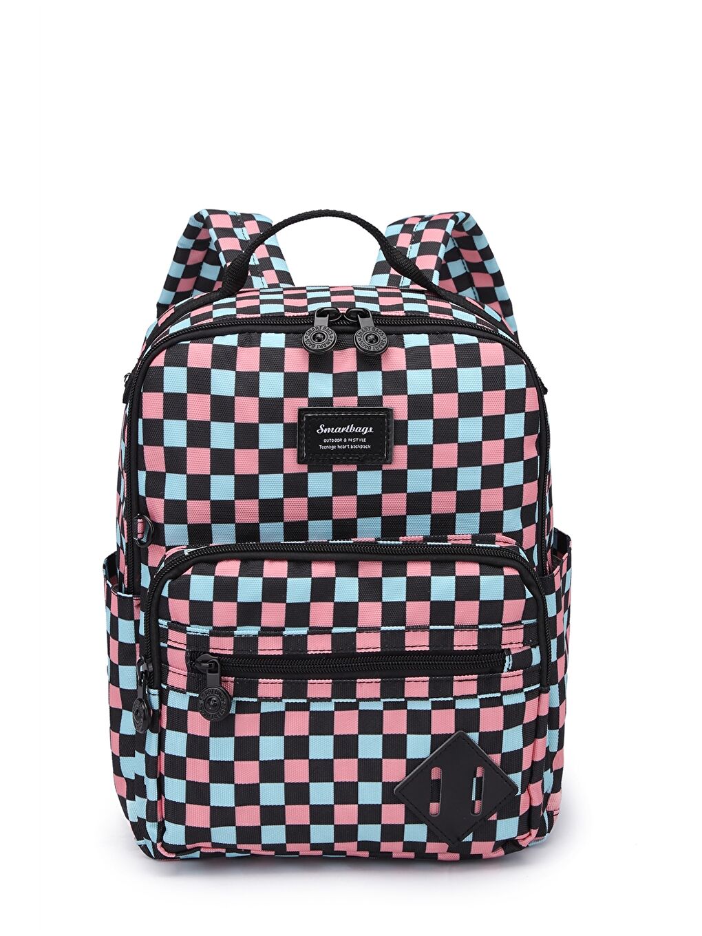 Karışık Dama Desenli Kadın Sırt Çantası