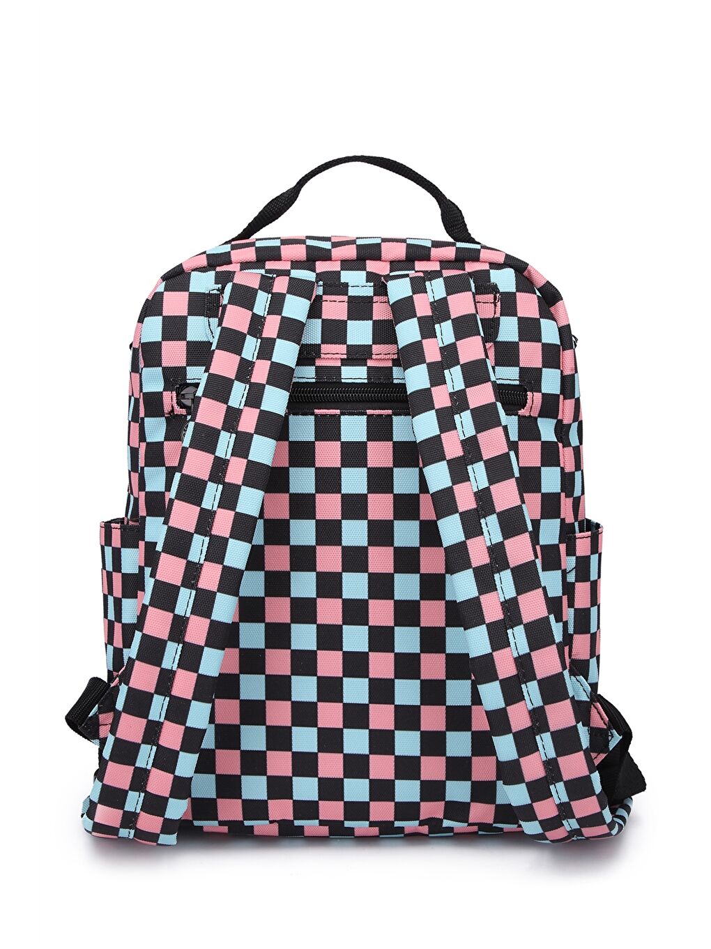 Karışık Dama Desenli Kadın Sırt Çantası-2