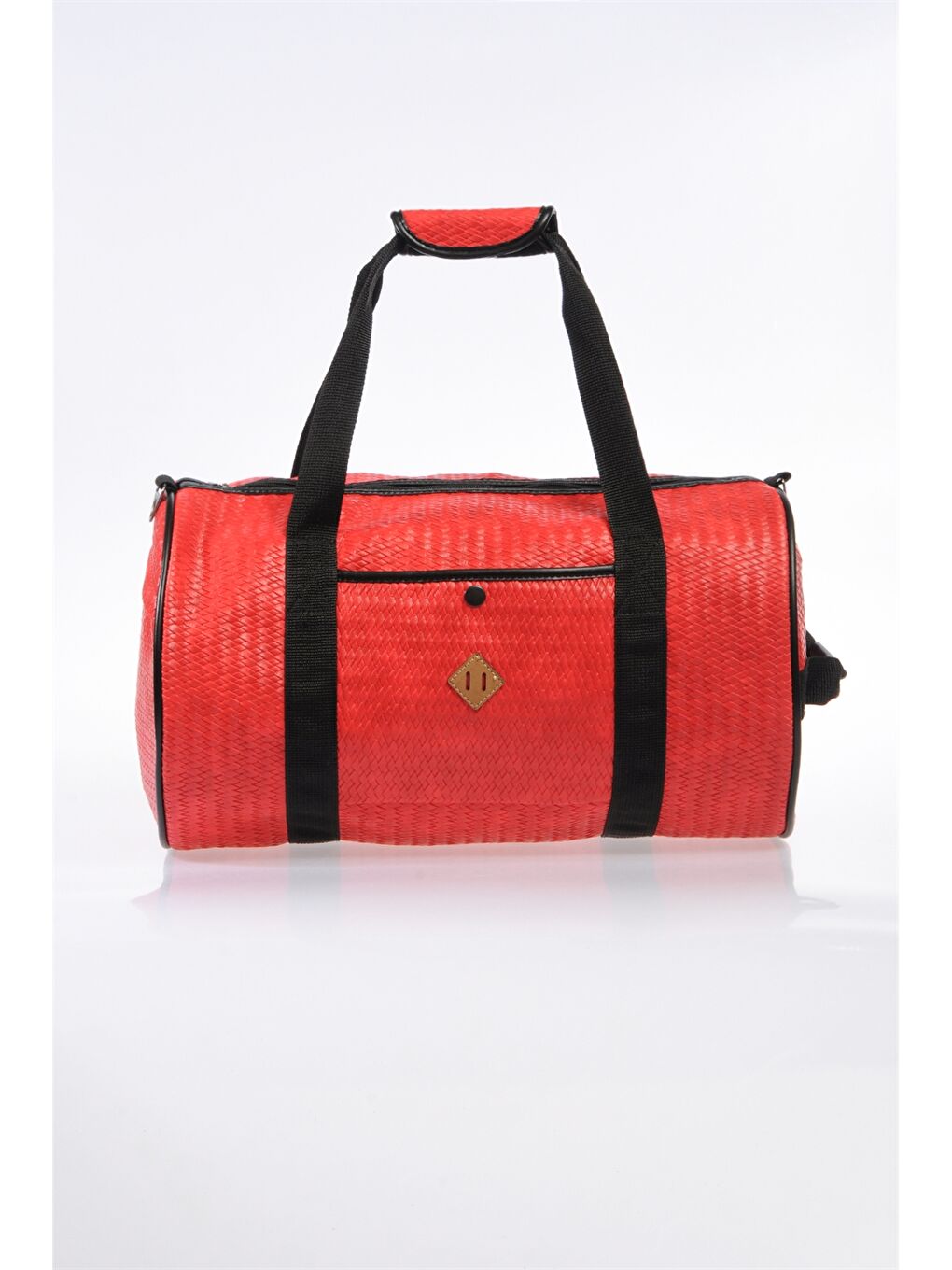 Kırmızı Kendinden Desenli Kadın Spor Çanta