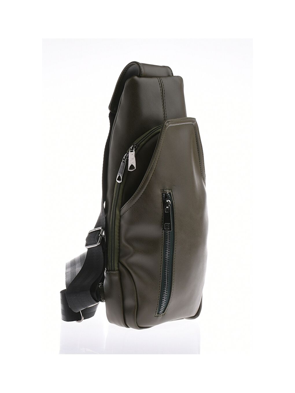 Yeşil Deri Görünümlü Kadın Göğüs Çantası