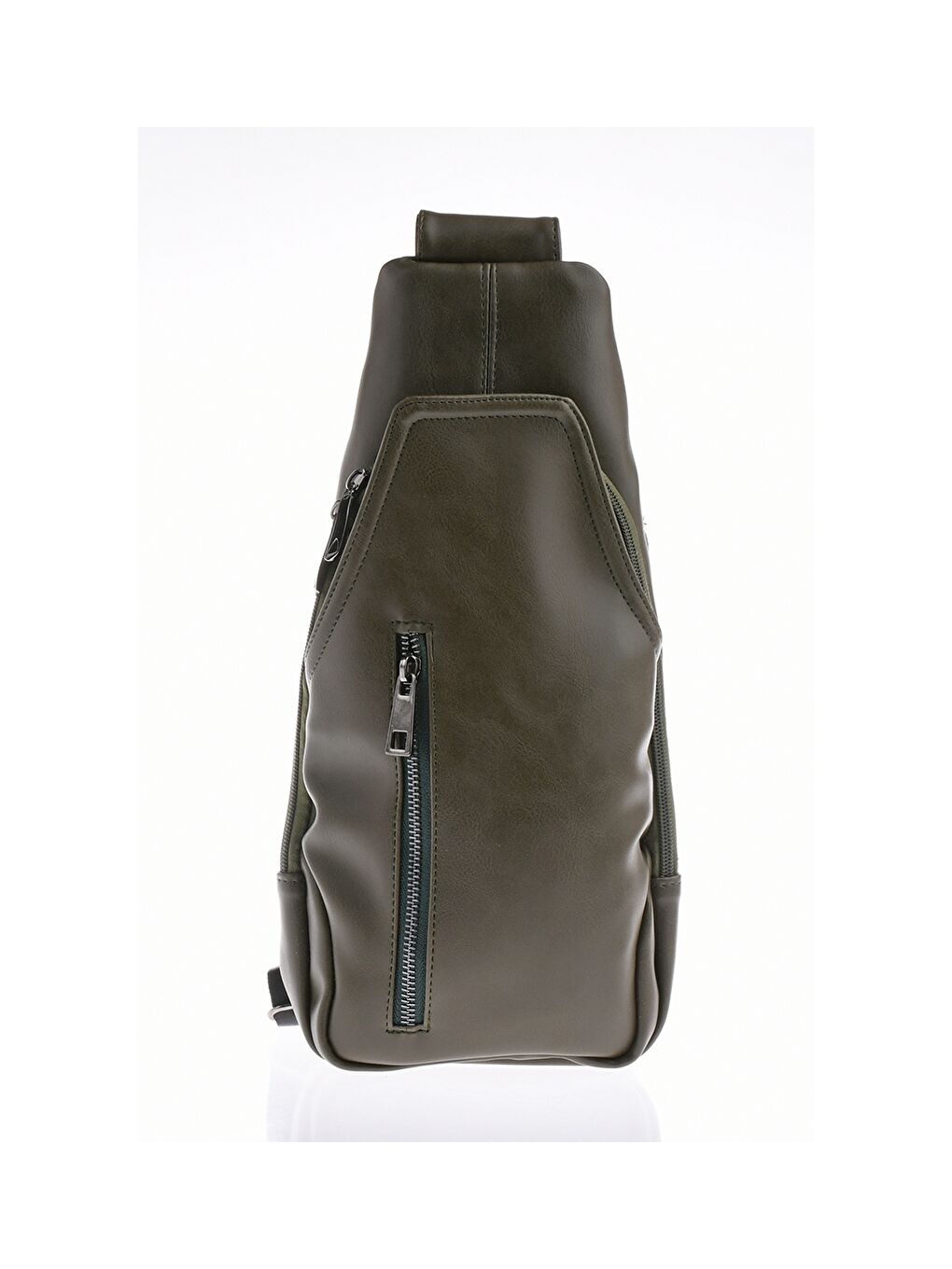 Yeşil Deri Görünümlü Kadın Göğüs Çantası-2