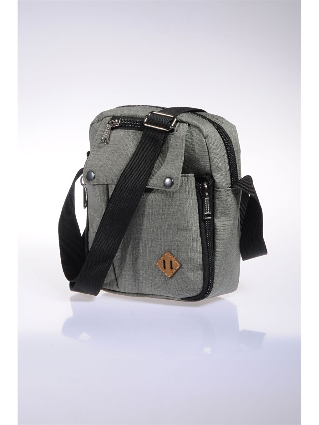 Yeşil Düz Erkek Çapraz Çanta-2