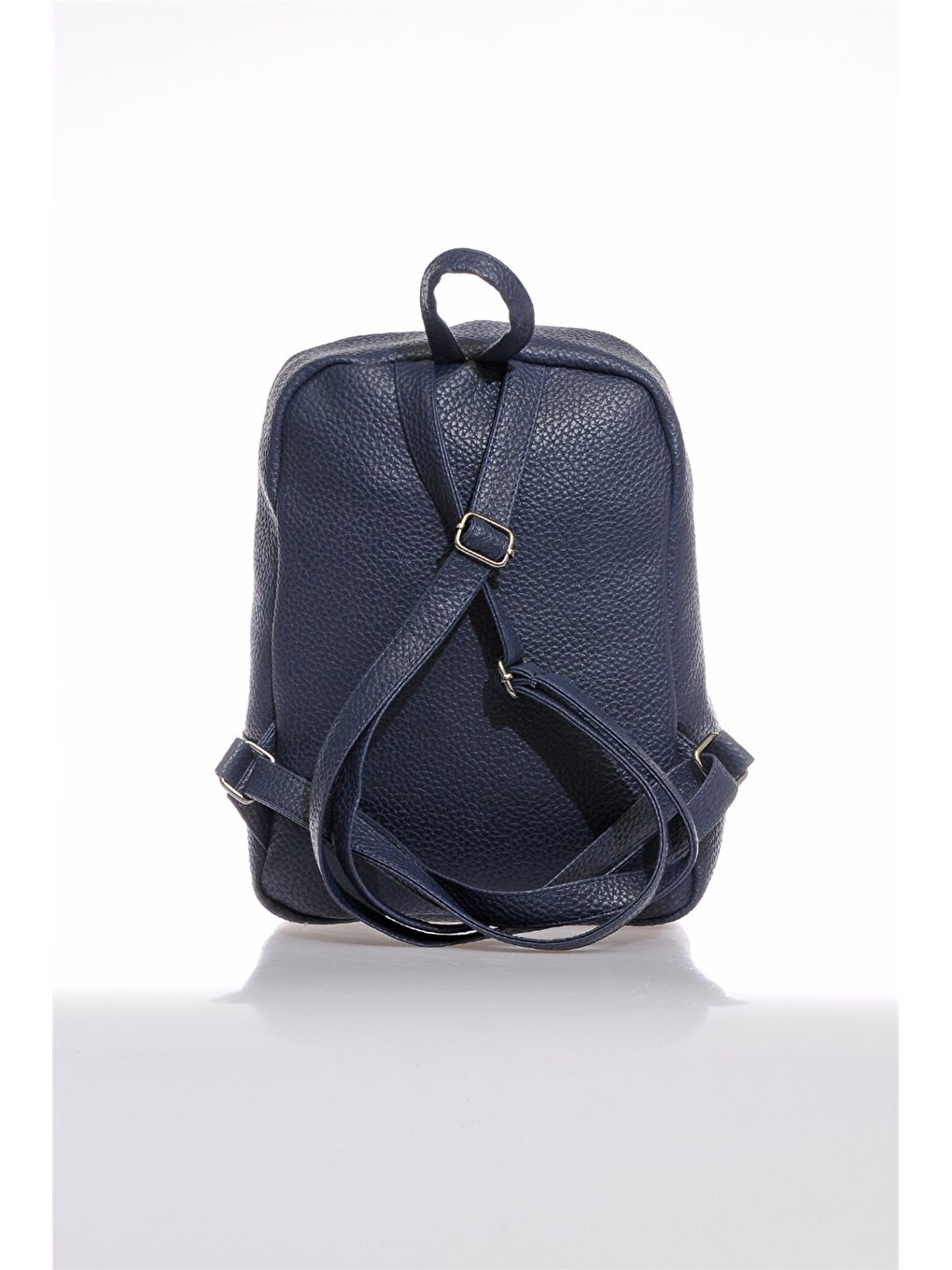 Mavi Deri Görünümlü Kadın Sırt Çantası-2