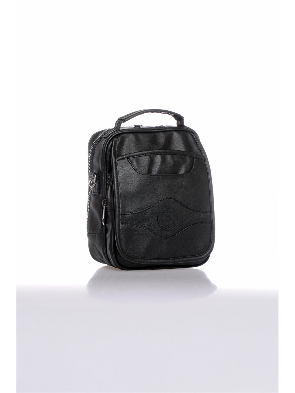 Siyah Deri Görünümlü Erkek El Çantası-1