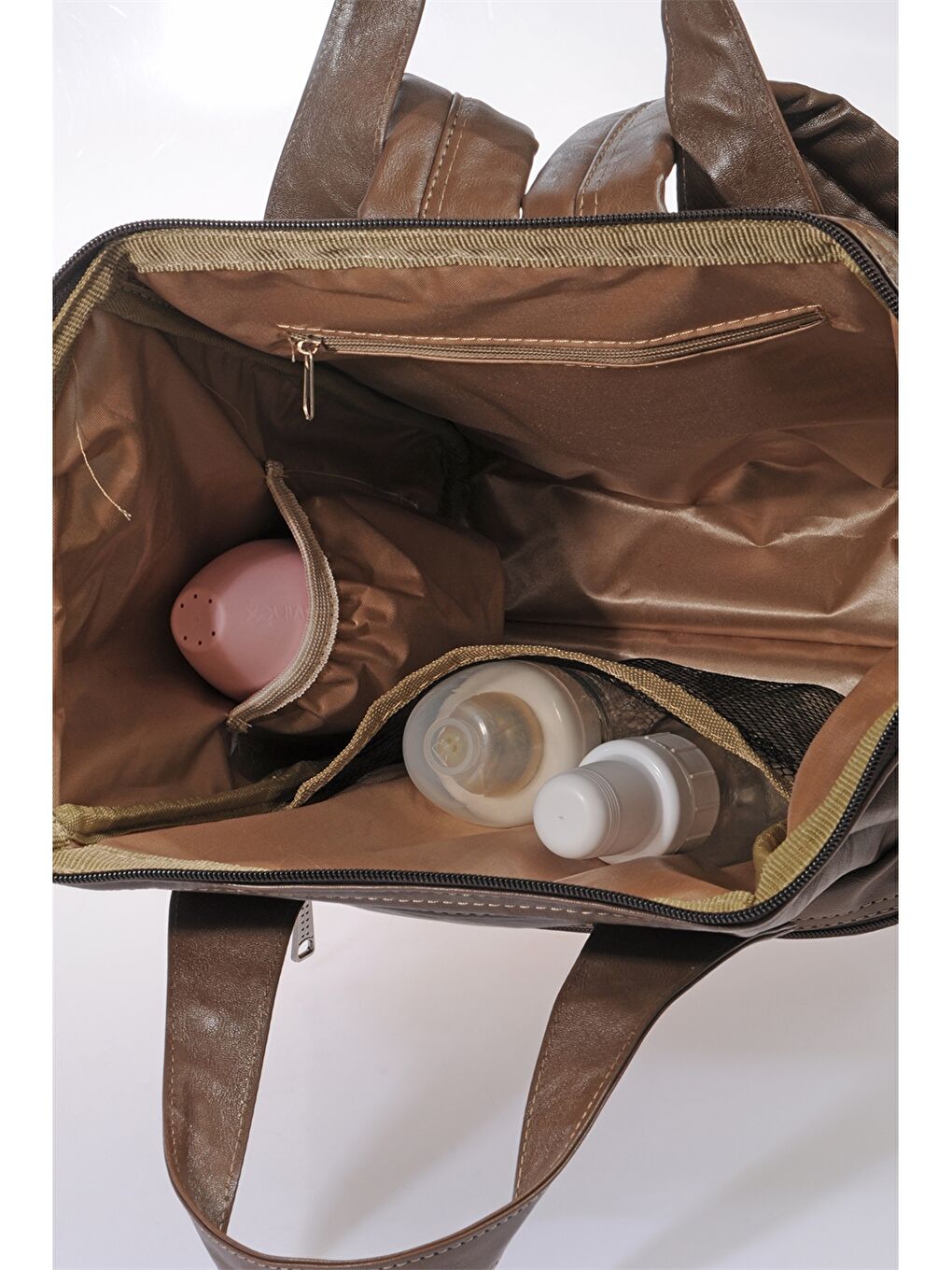 Deri Görünümlü Bebek Bakım Çantası-2