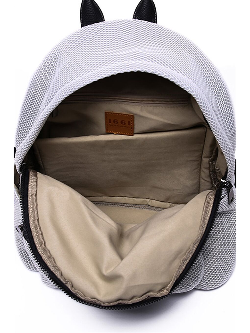 Beyaz Desenli Unisex Sırt Çantası-3