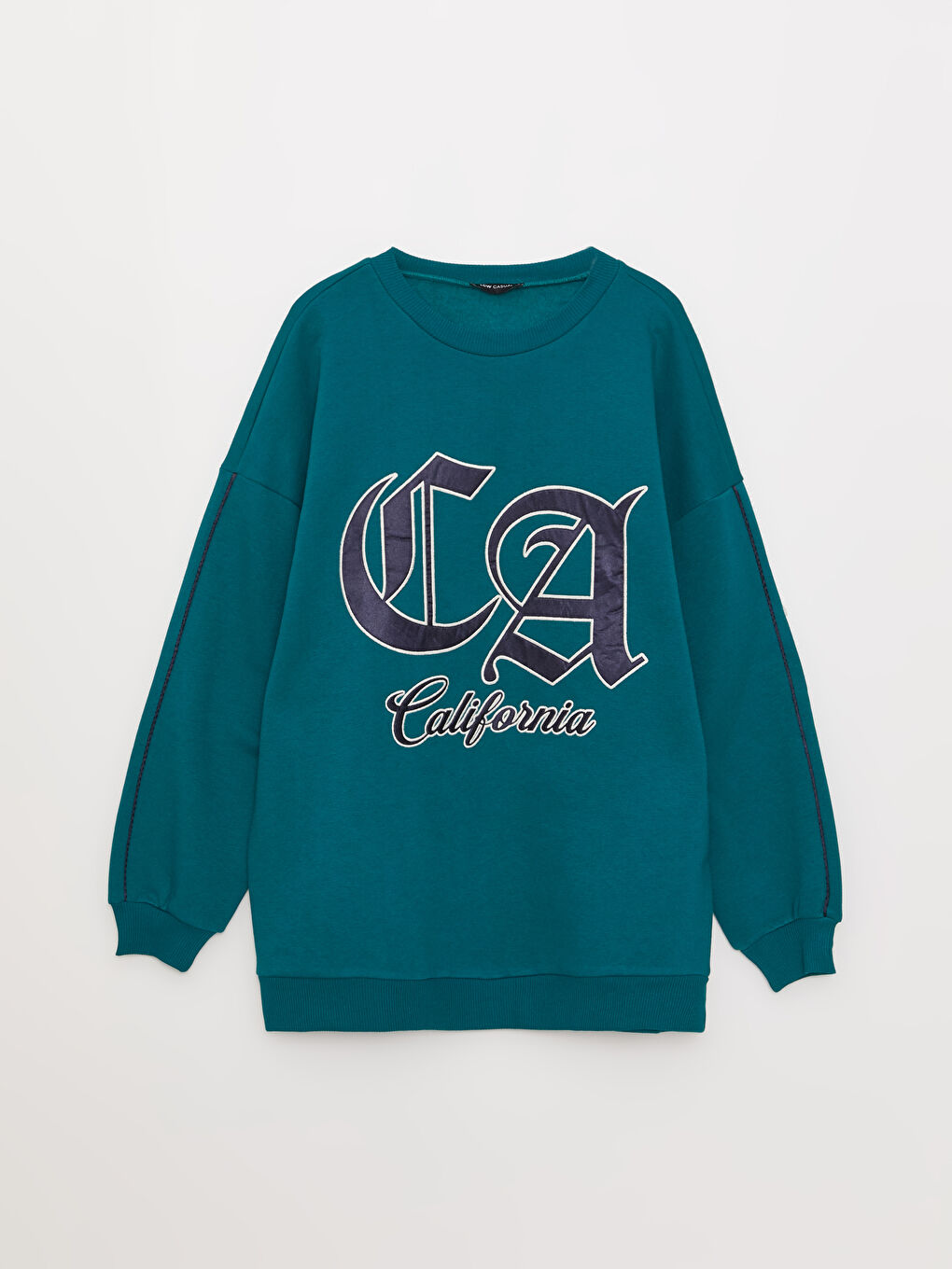 LCW Vision Yeşil Bisiklet Yaka Baskılı Uzun Kollu Kadın Sweatshirt - 5