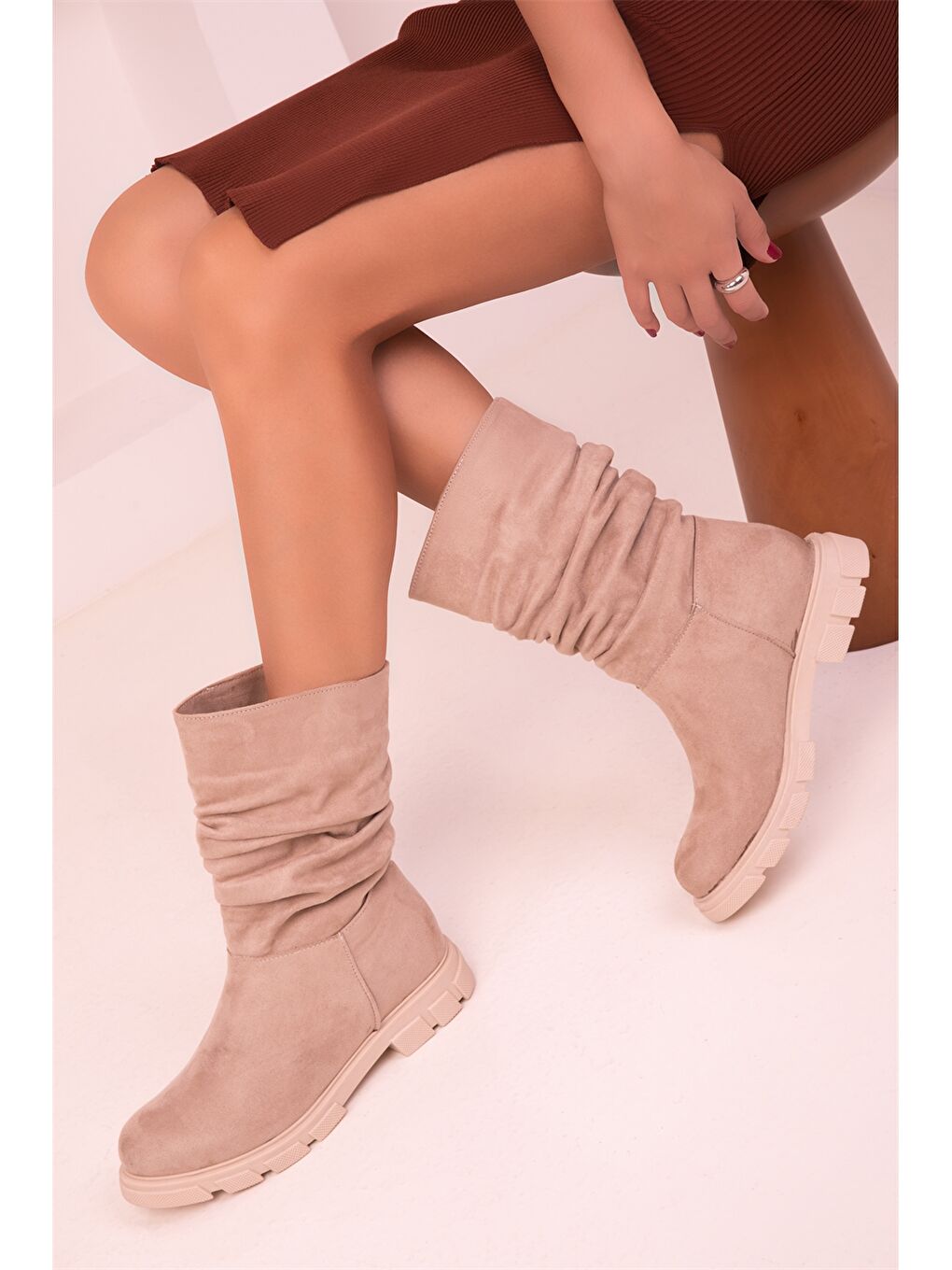 Bottes à Semelle Épaisse pour Femmes