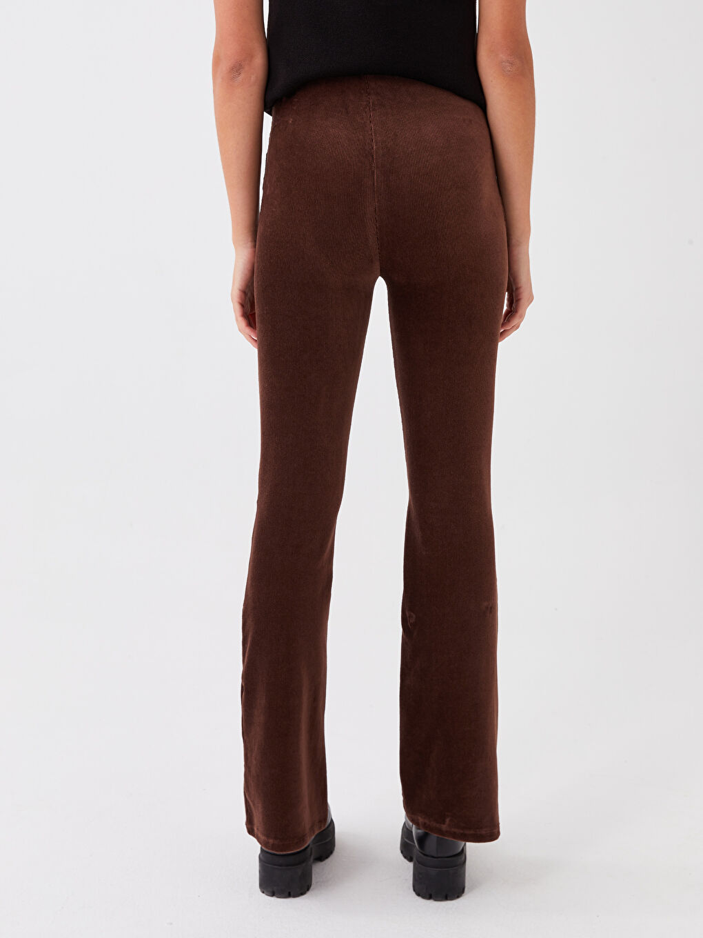 XSIDE Elastic Waist Tight Fit Spanish Leg Women's Trousers -W2JE50Z8-S6U