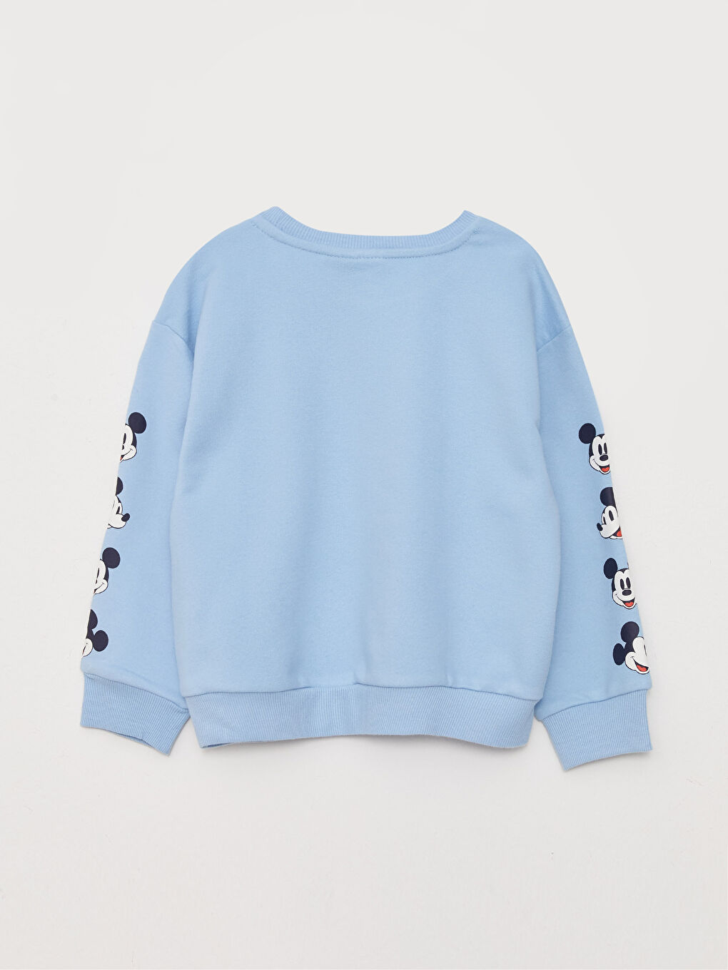سويت شيرت كم طويل مطبوع ميكي ماوس بياقة دائرية للبنات-1