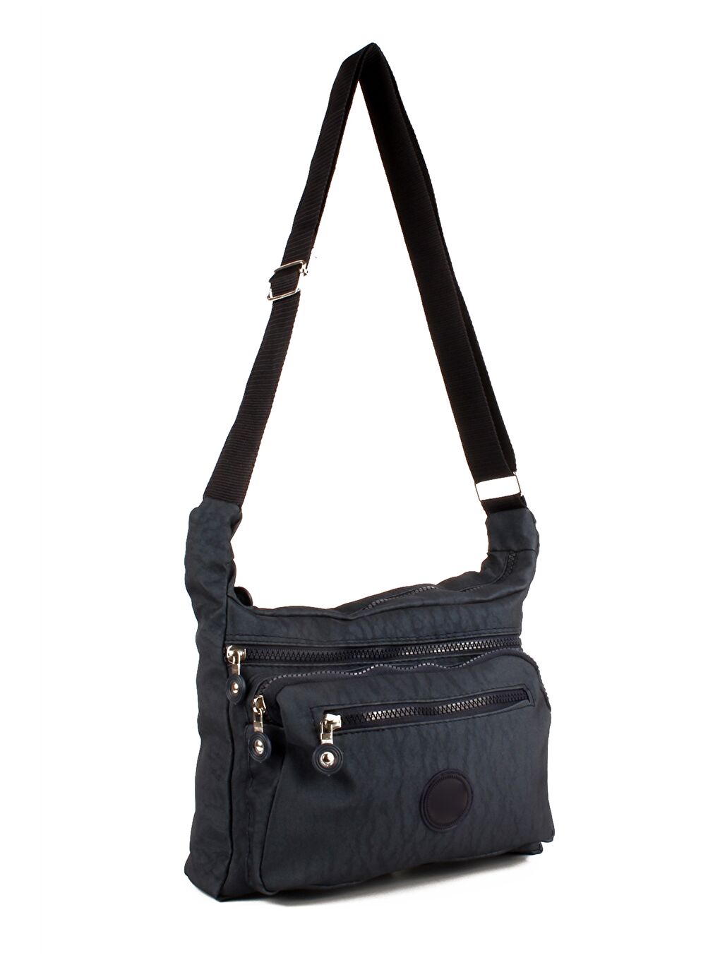 Mavi Etiket Baskılı Kadın Omuz Çantası