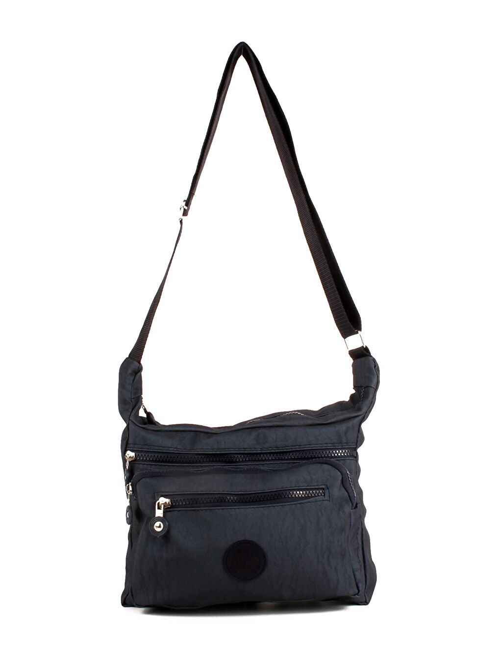 Mavi Etiket Baskılı Kadın Omuz Çantası-1