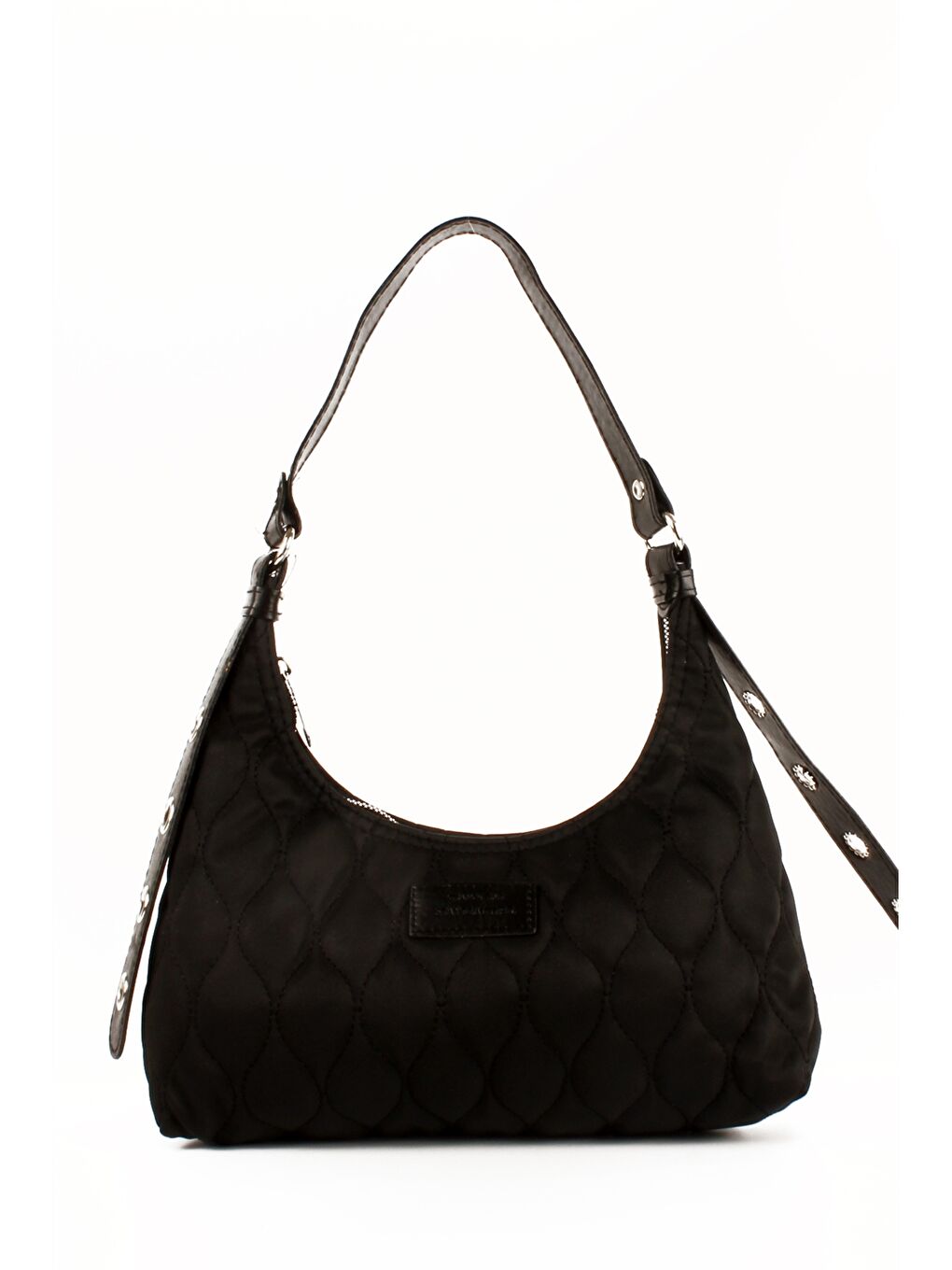 Siyah Paraşüt Kumaş Kadın Omuz Çantası-1