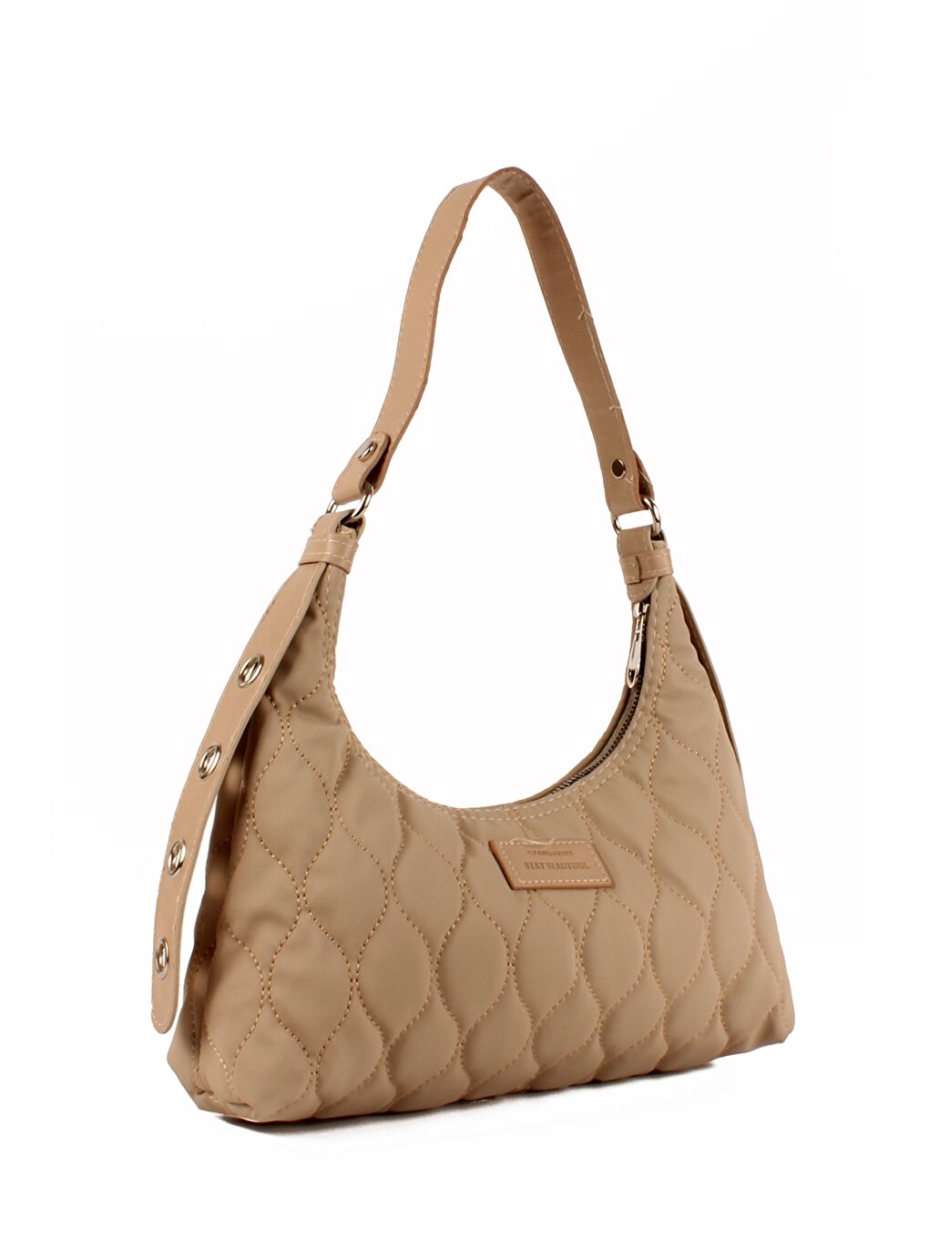 Kahverengi Paraşüt Kumaş Kadın Omuz Çantası